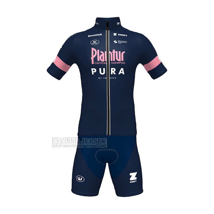 2022 Cycling Jersey Plantur Pura Deep Blue Short Sleeve and Bib Short